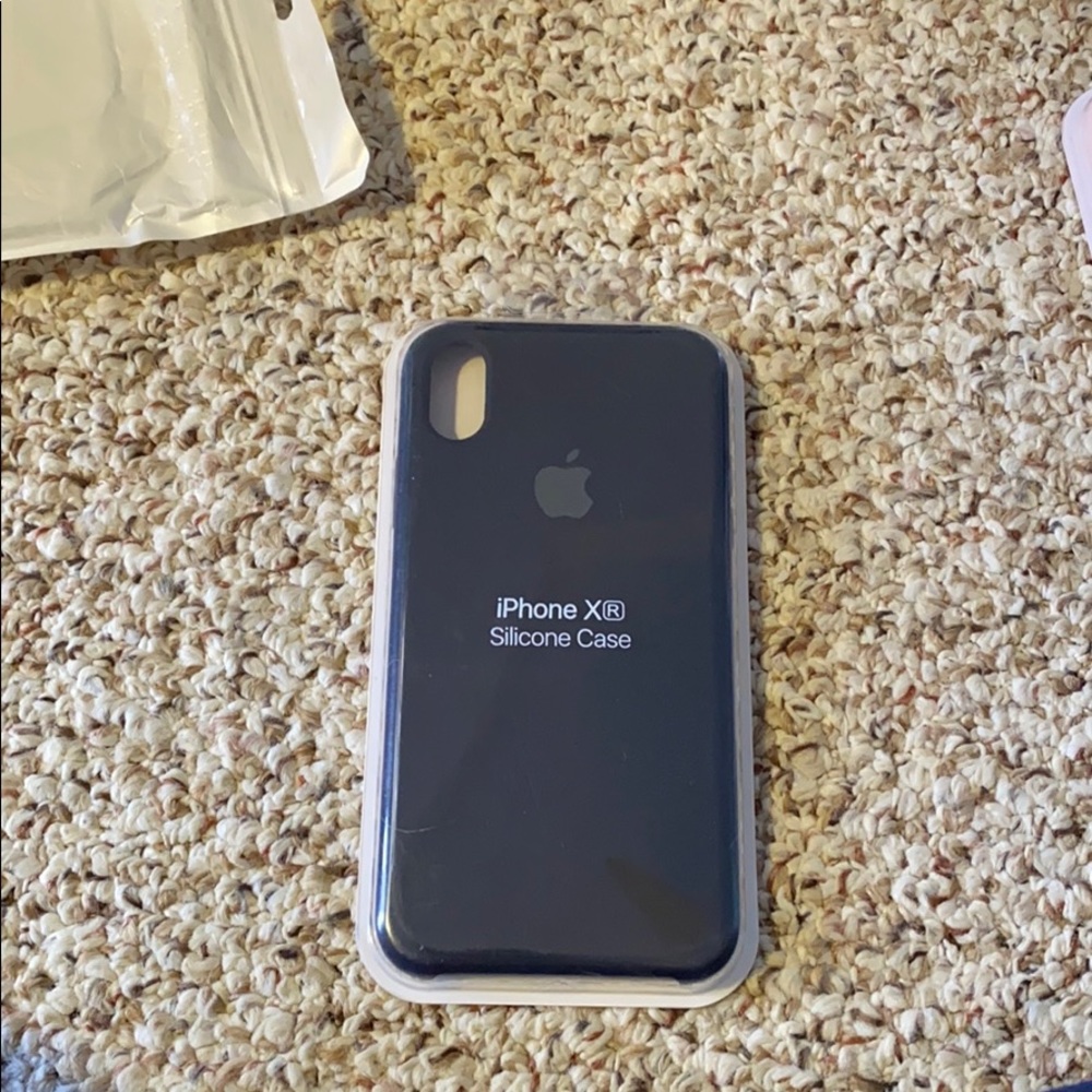 Navy iPhone Xr silicone phone case